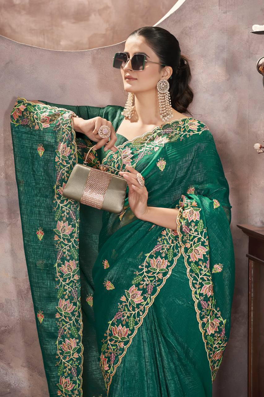 🌸GARMEX EXPORT PRESENTS ✨Premium Designer Embroidery Saree Collection.