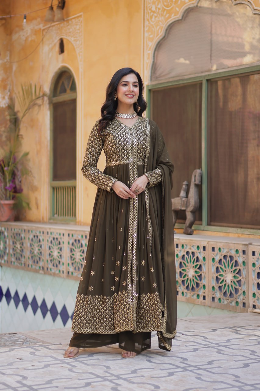 Premium Readymade Gown Collection (Top‐Bottom‐Dupatta Set)