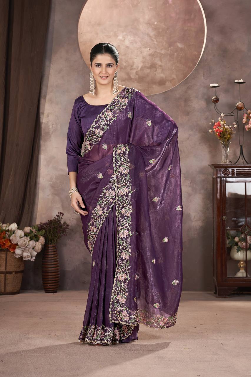 🌸GARMEX EXPORT PRESENTS ✨Premium Designer Embroidery Saree Collection.