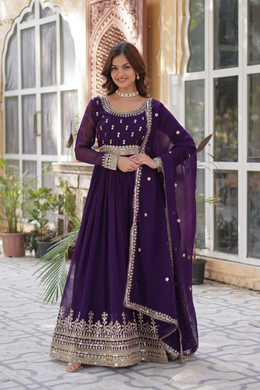 Premium Readymade Gown with Dupatta Set