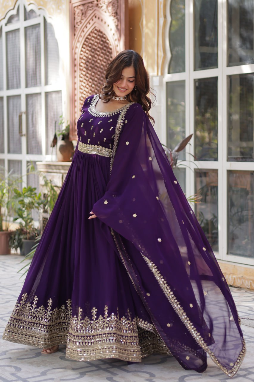 Premium Readymade Gown with Dupatta Set
