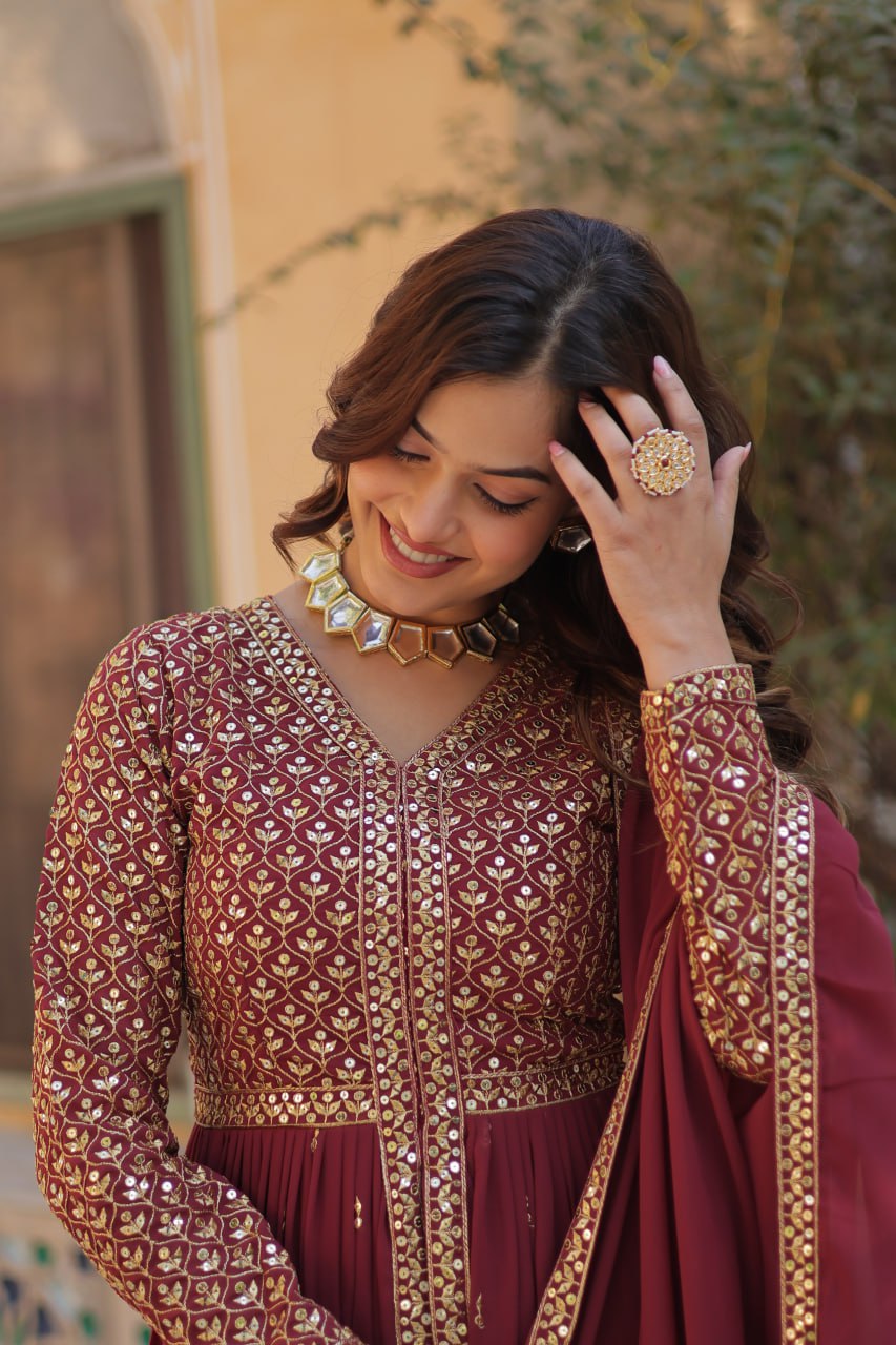 Premium Readymade Gown Collection (Top‐Bottom‐Dupatta Set)