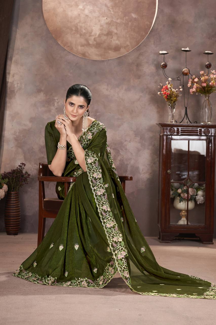 🌸GARMEX EXPORT PRESENTS ✨Premium Designer Embroidery Saree Collection.