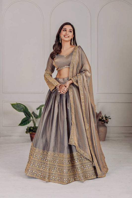 ridal Wear Heavy Fendi Embroidered Lehenga Choli | Garmex Export