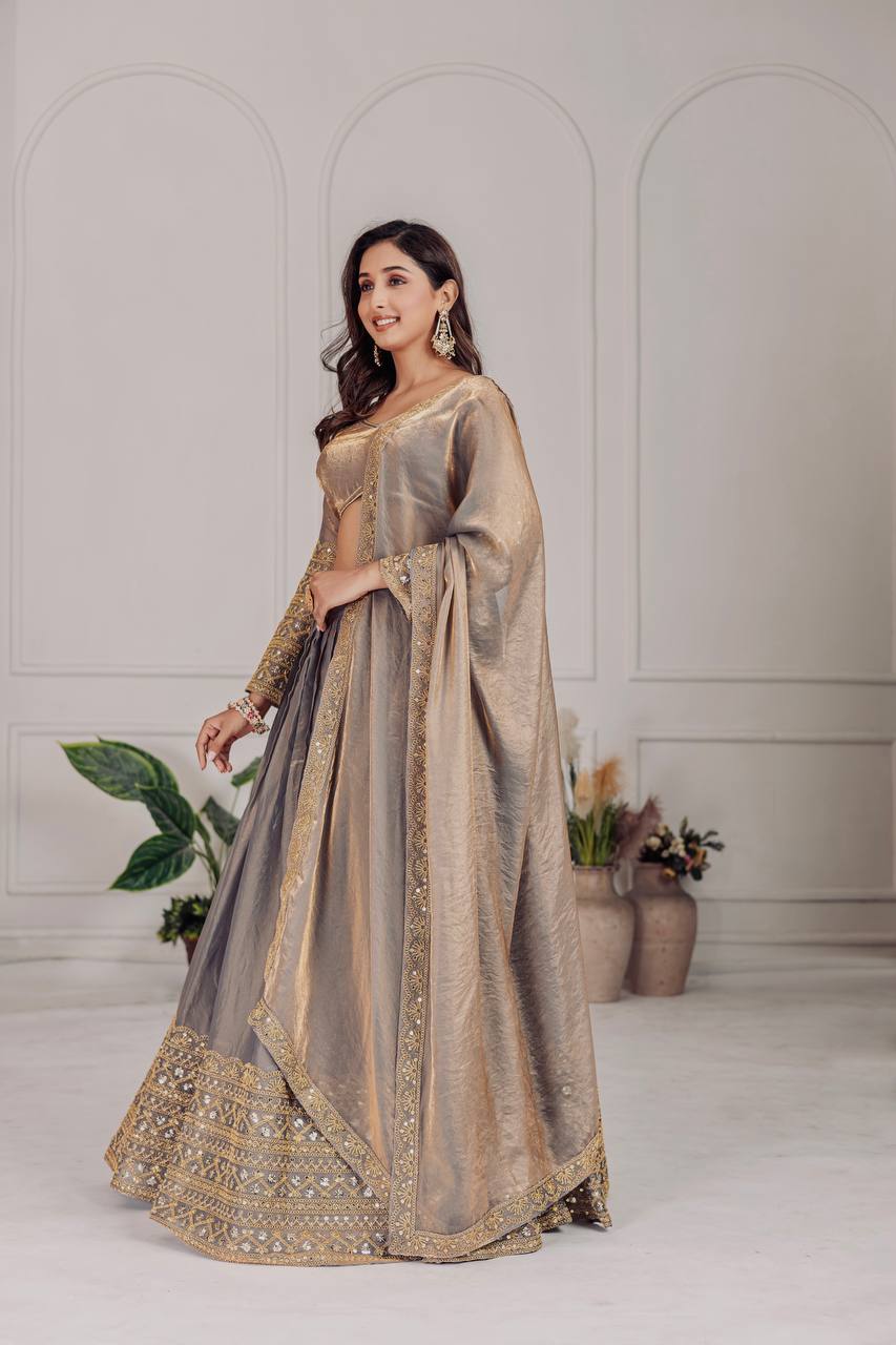 ridal Wear Heavy Fendi Embroidered Lehenga Choli | Garmex Export