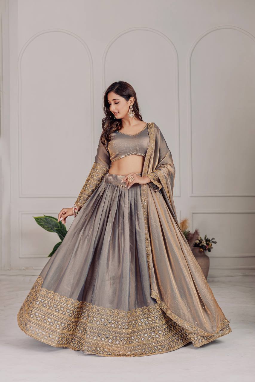 ridal Wear Heavy Fendi Embroidered Lehenga Choli | Garmex Export