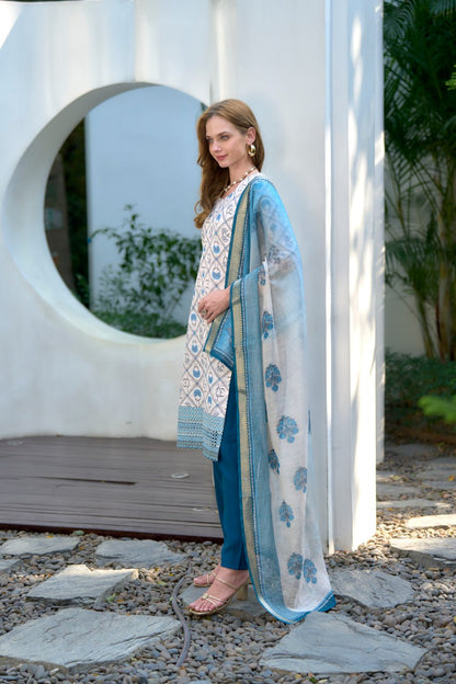 Elegant Straight Kurti Pant Dupatta Set | Garmex Export