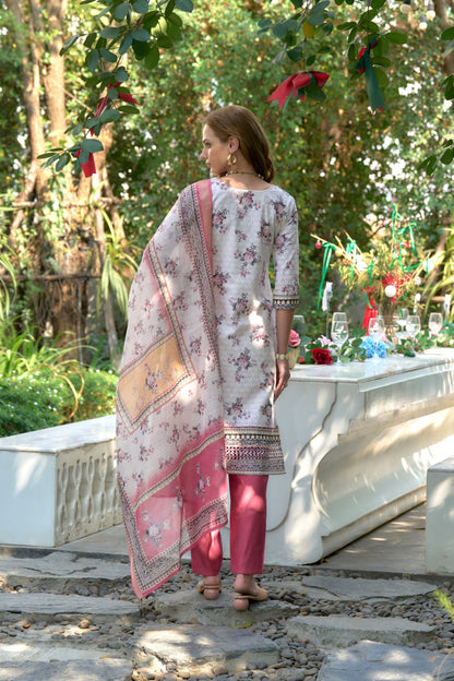 Elegant Straight Kurti Pant Dupatta Set | Garmex Export