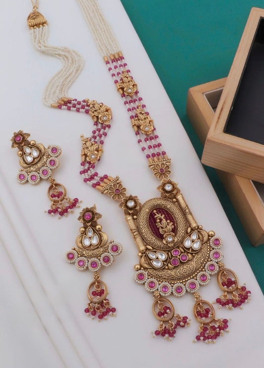 Brass High Gold Mala Pendant Set – GE12-04