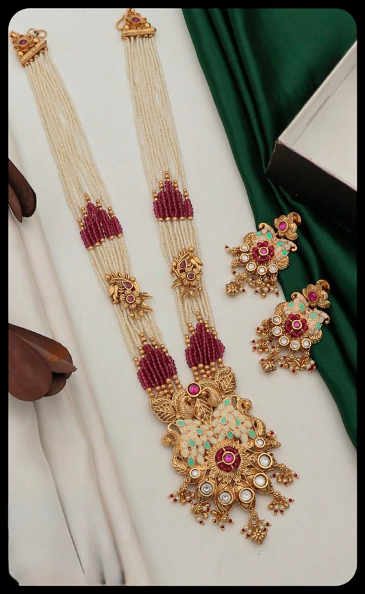 Garmex Export – Brass High Gold Mala Pendant Set