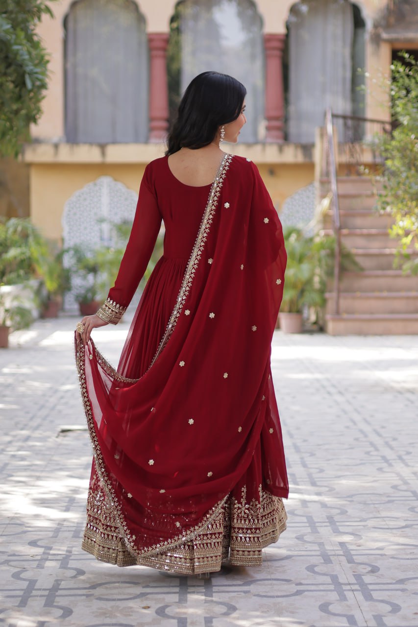 Premium Readymade Gown with Dupatta Set