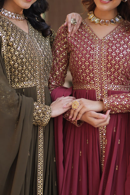 Premium Readymade Gown Collection (Top‐Bottom‐Dupatta Set)