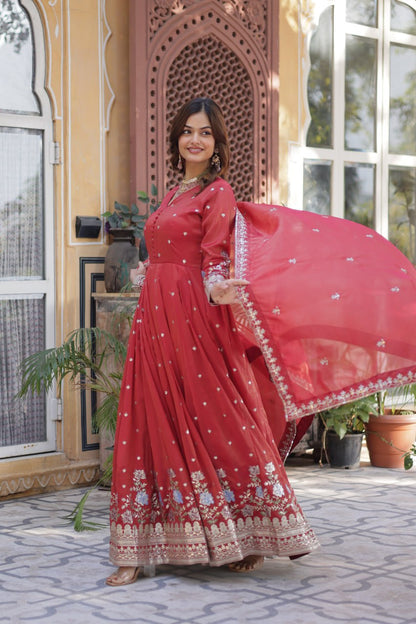 Premium Readymade Gown with Dupatta Set