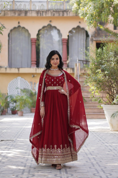 Premium Readymade Gown with Dupatta Set