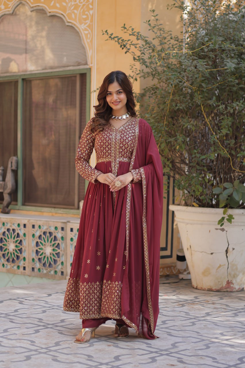Premium Readymade Gown Collection (Top‐Bottom‐Dupatta Set)