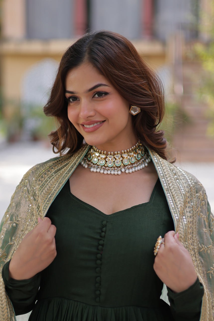 Premium Readymade Gown with Dupatta Set