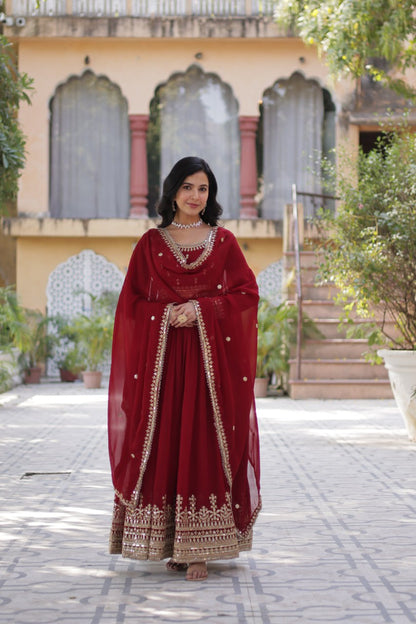 Premium Readymade Gown with Dupatta Set