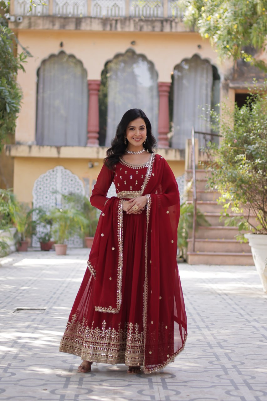Premium Readymade Gown with Dupatta Set