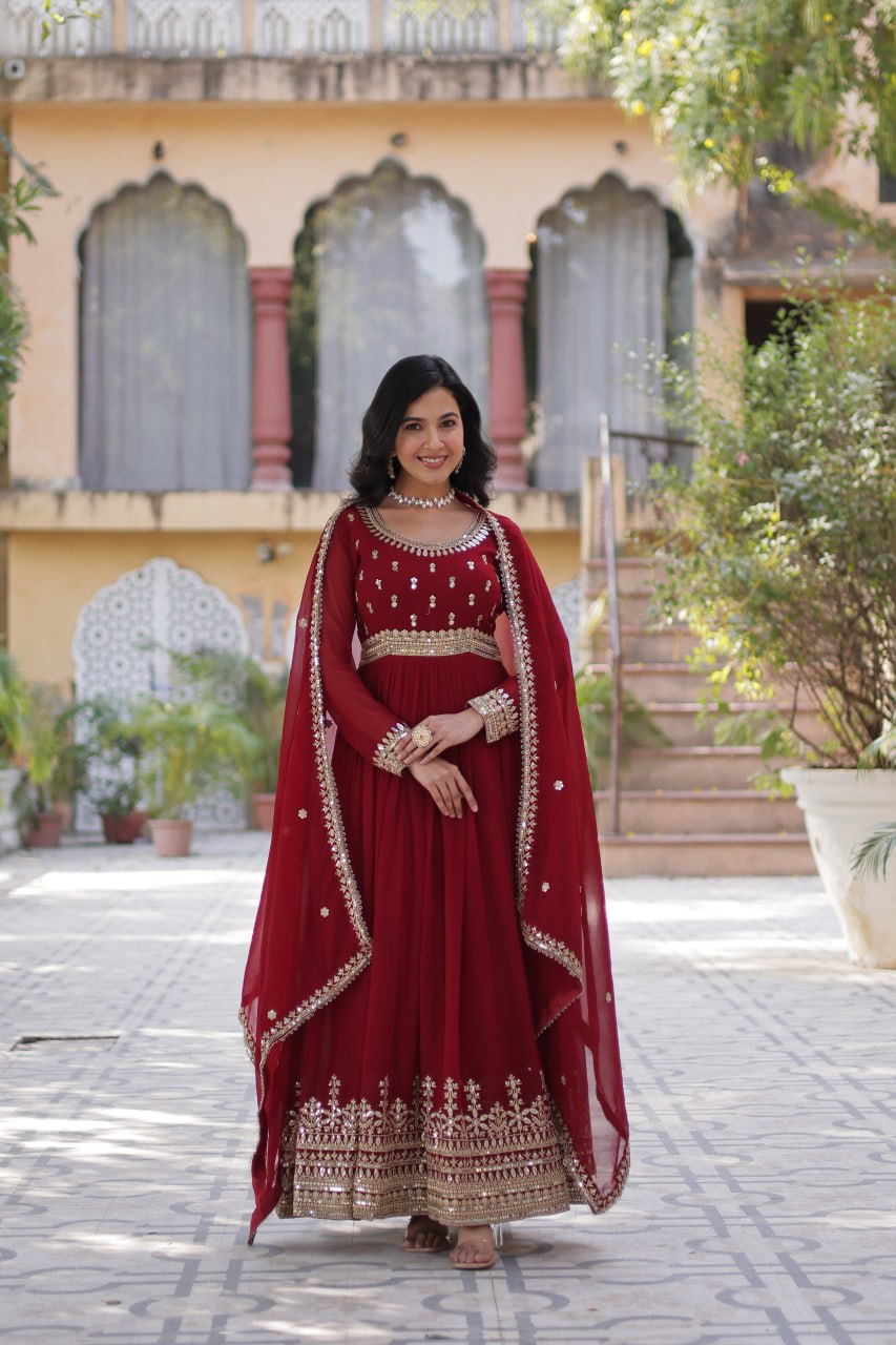 Premium Readymade Gown with Dupatta Set
