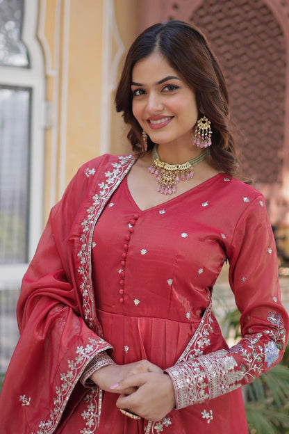 Premium Readymade Gown with Dupatta Set