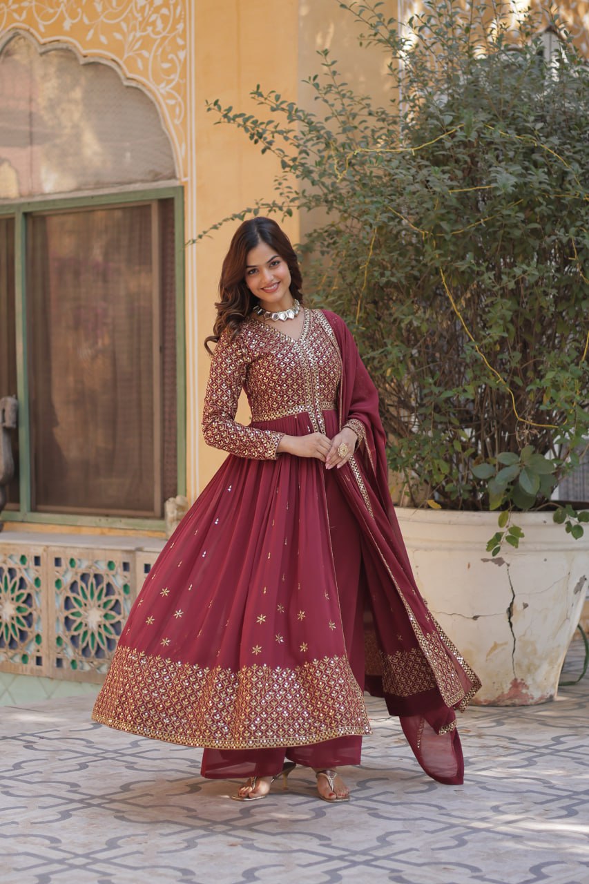 Premium Readymade Gown Collection (Top‐Bottom‐Dupatta Set)