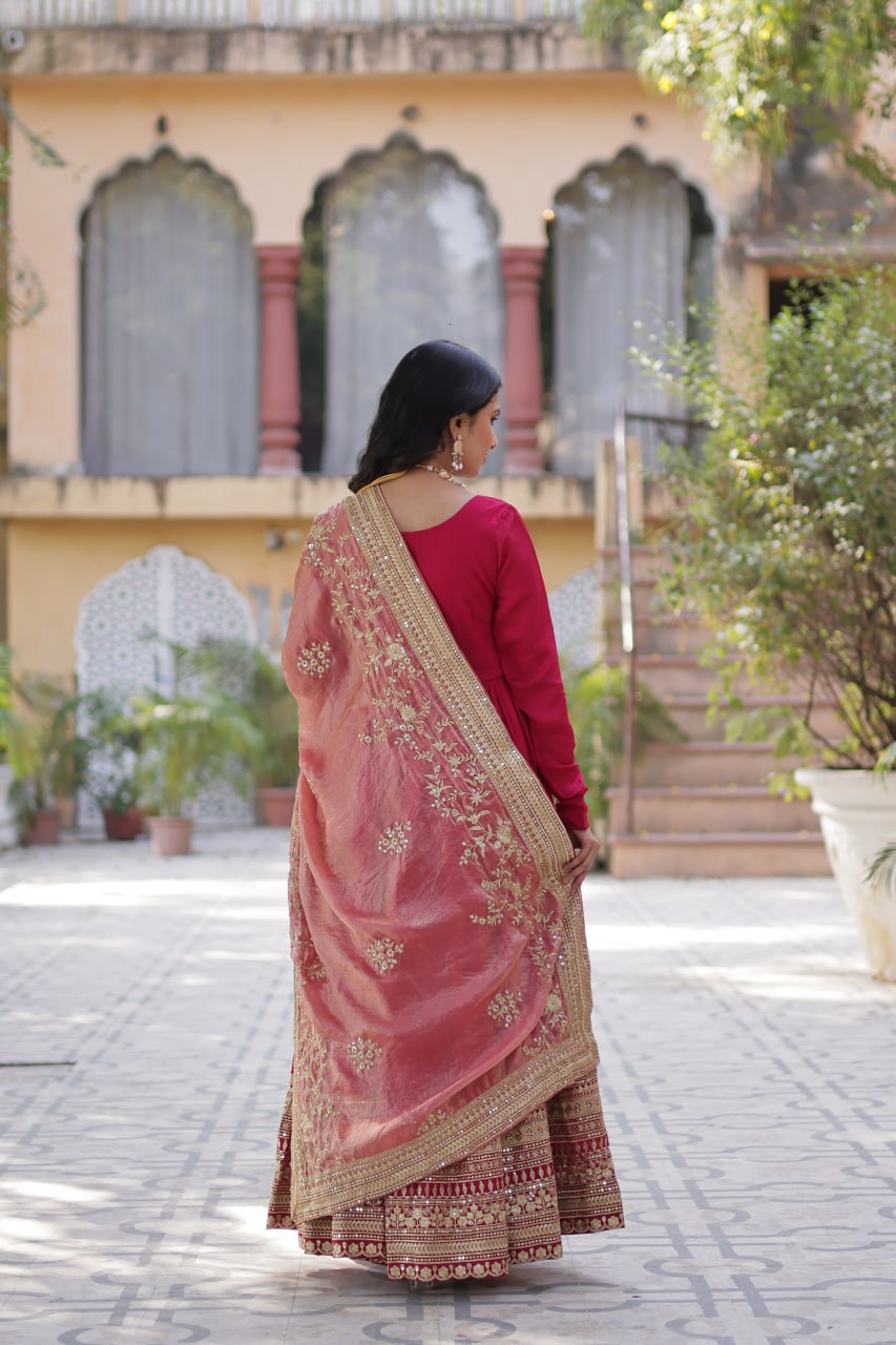 Premium Readymade Gown with Dupatta Set