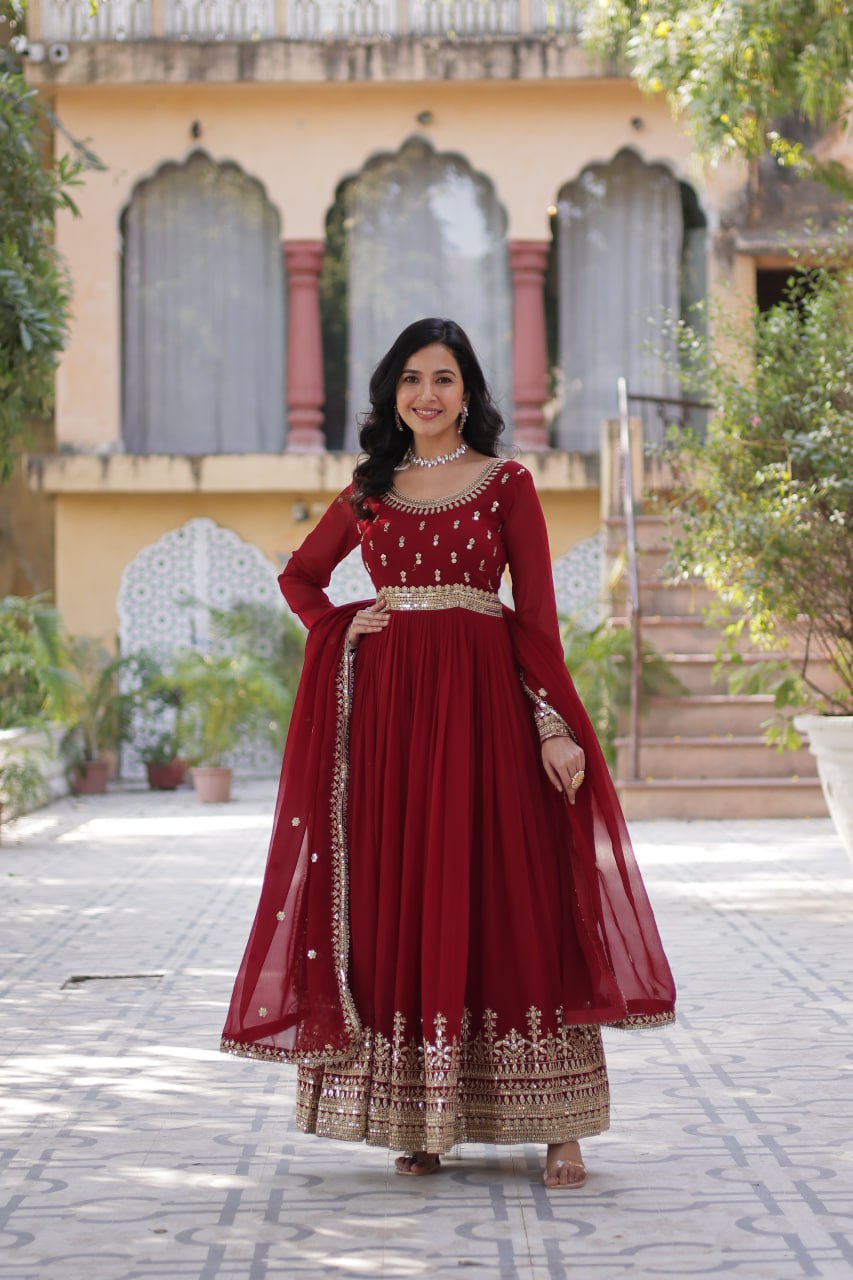 Premium Readymade Gown with Dupatta Set