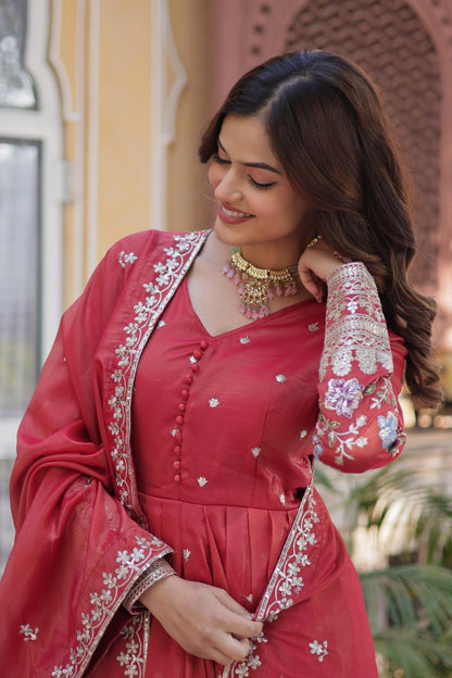 Premium Readymade Gown with Dupatta Set