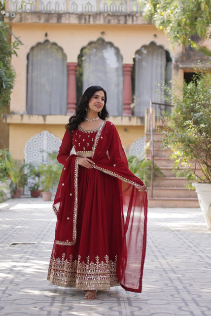 Premium Readymade Gown with Dupatta Set