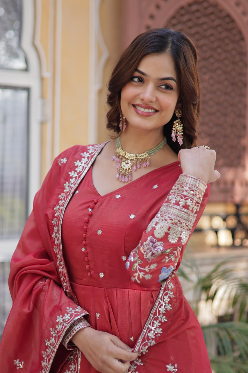Premium Readymade Gown with Dupatta Set