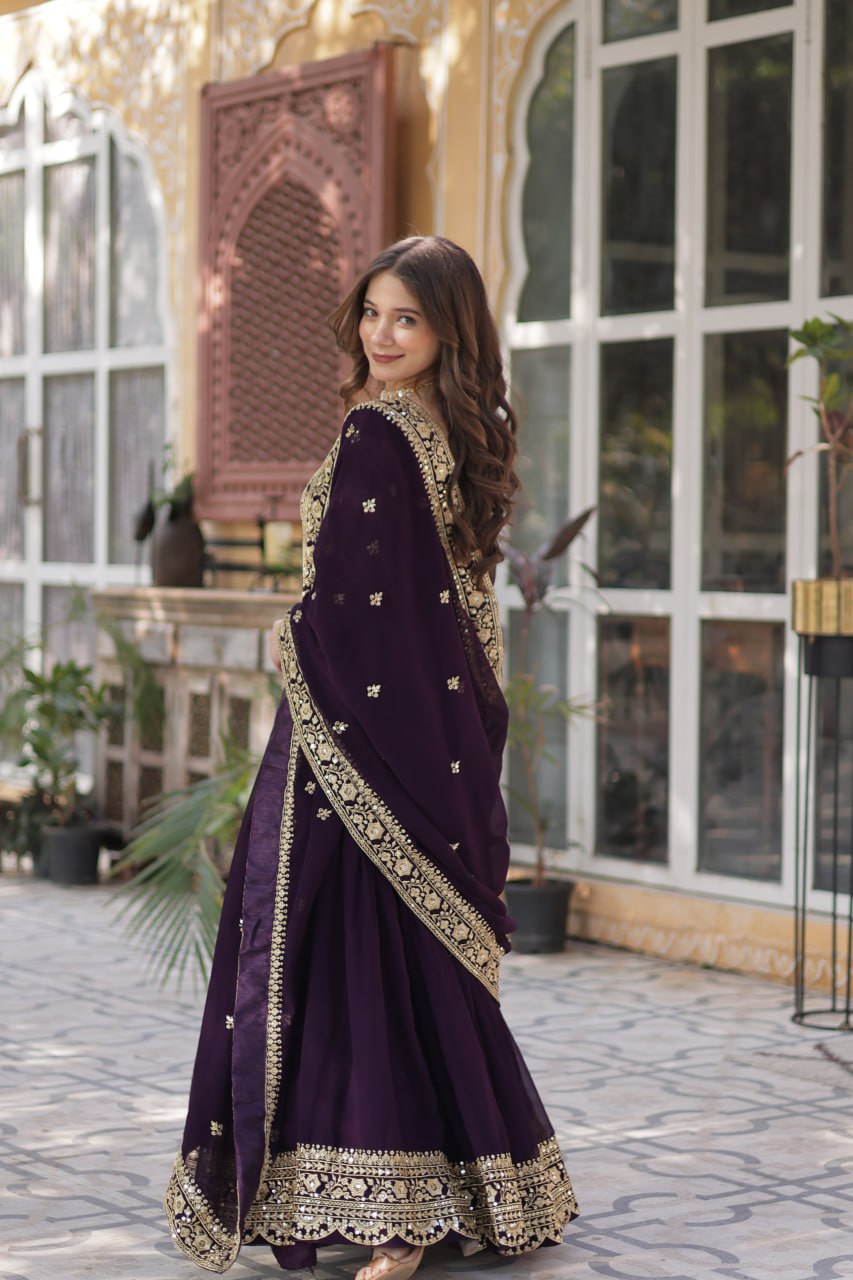 Premium Designer Readymade Gown with Dupatta Set