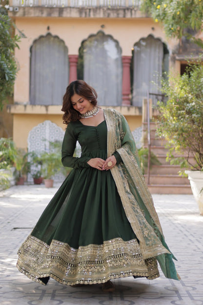 Premium Readymade Gown with Dupatta Set