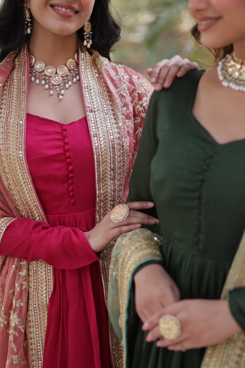 Premium Readymade Gown with Dupatta Set