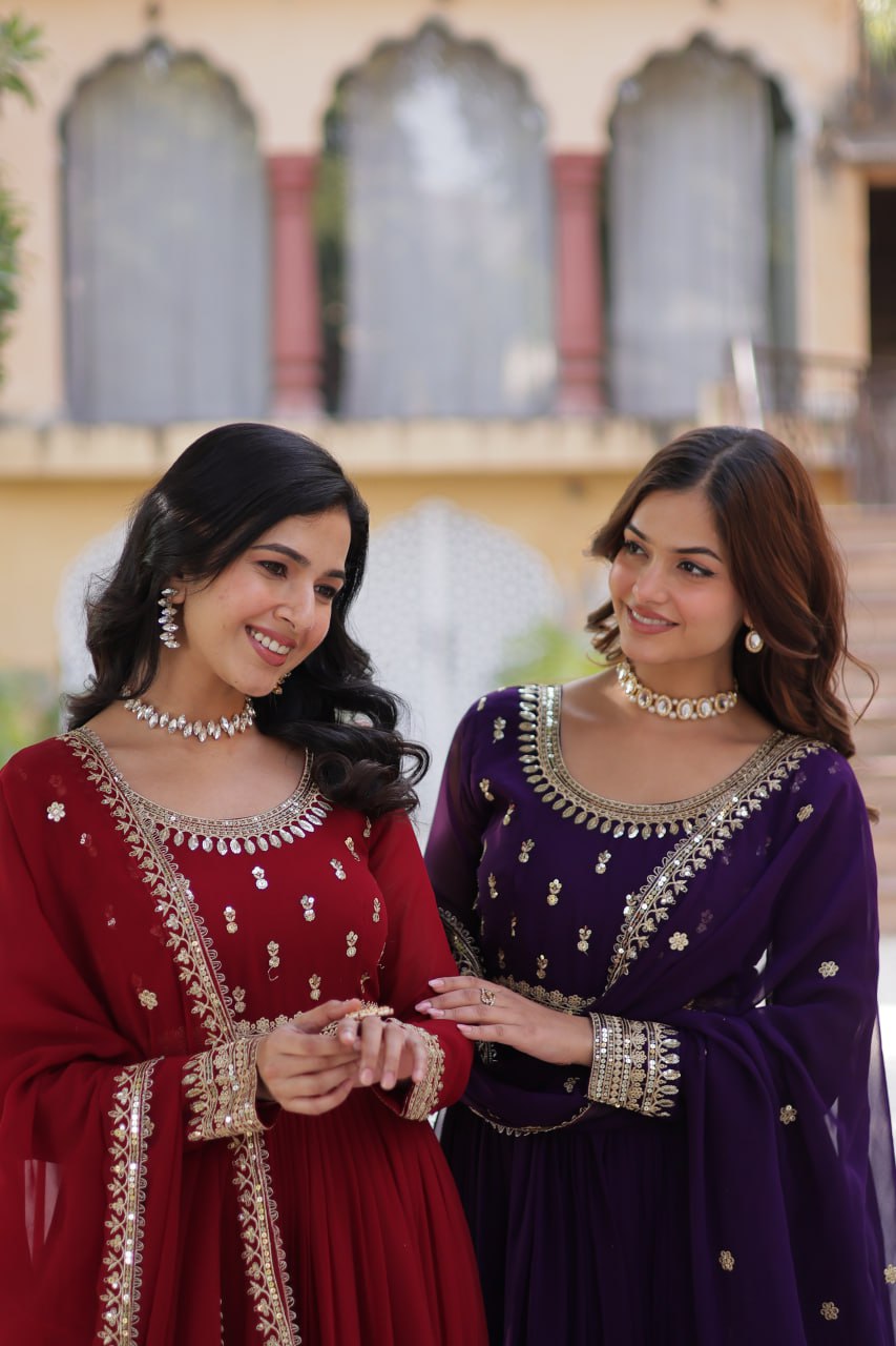 Premium Readymade Gown with Dupatta Set