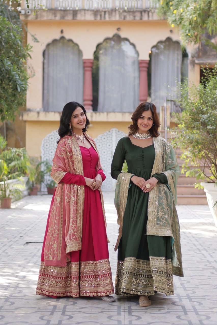 Premium Readymade Gown with Dupatta Set