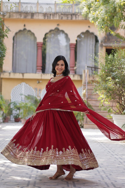 Premium Readymade Gown with Dupatta Set