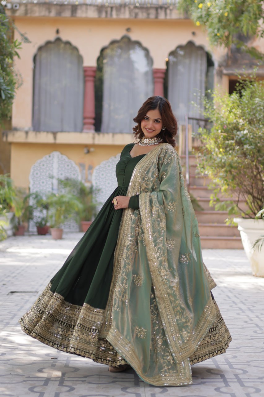 Premium Readymade Gown with Dupatta Set