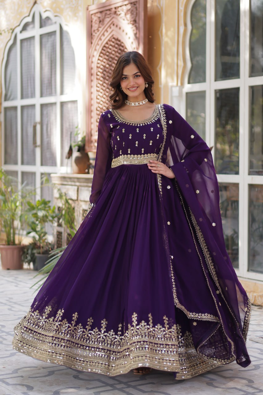Premium Readymade Gown with Dupatta Set