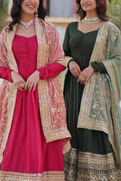 Premium Readymade Gown with Dupatta Set