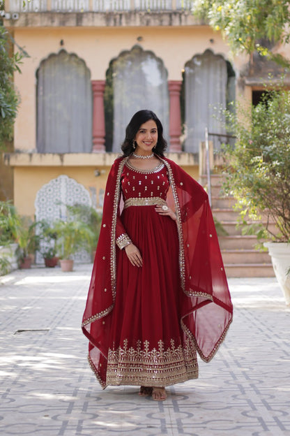 Premium Readymade Gown with Dupatta Set