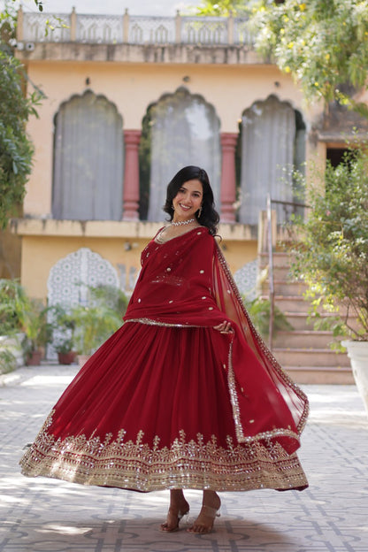 Premium Readymade Gown with Dupatta Set