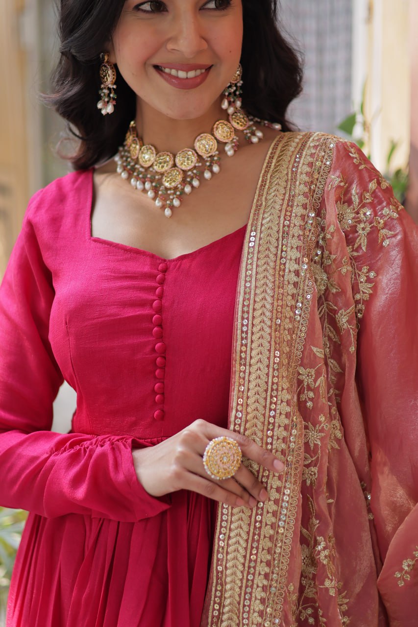 Premium Readymade Gown with Dupatta Set