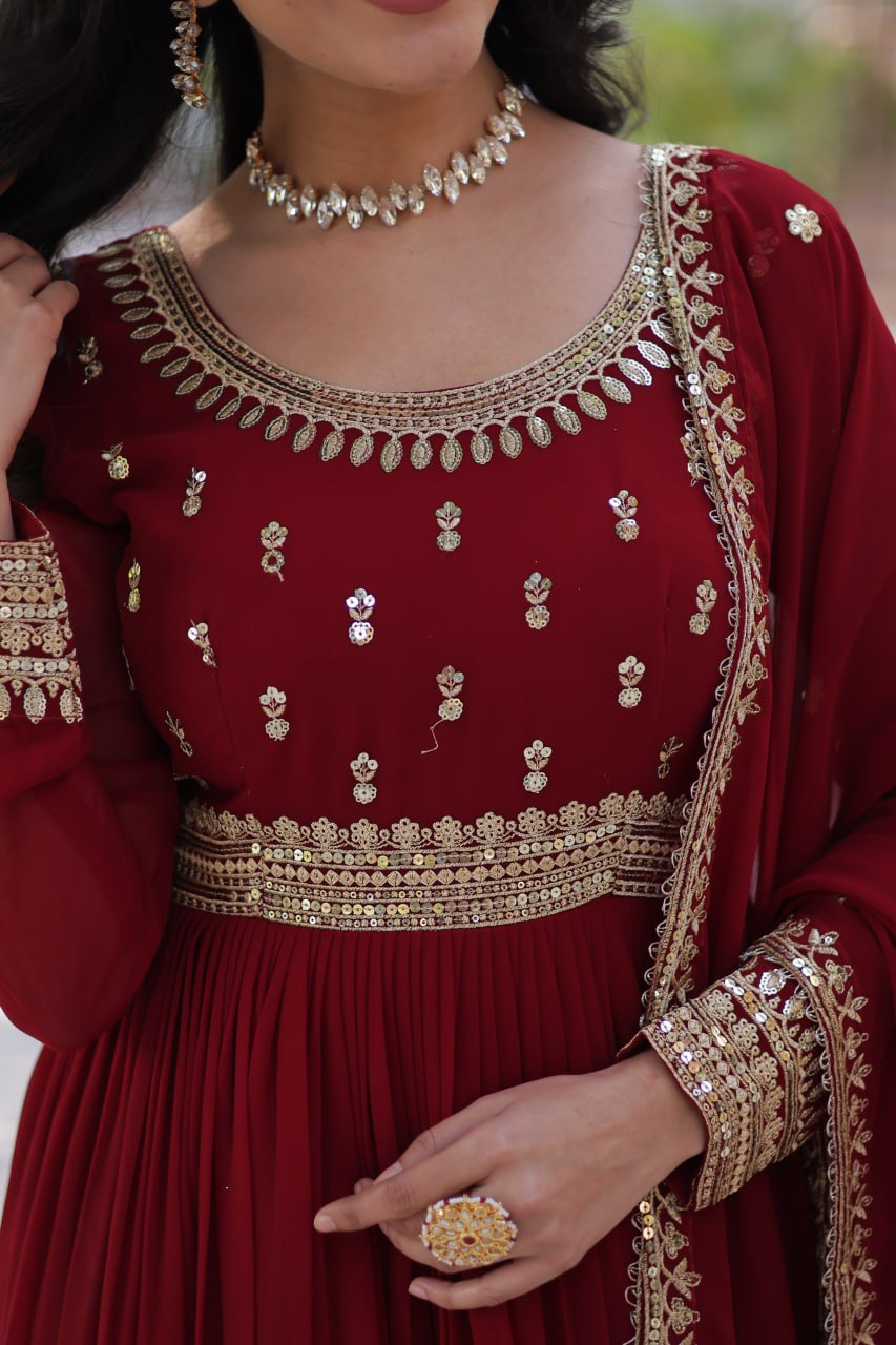 Premium Readymade Gown with Dupatta Set