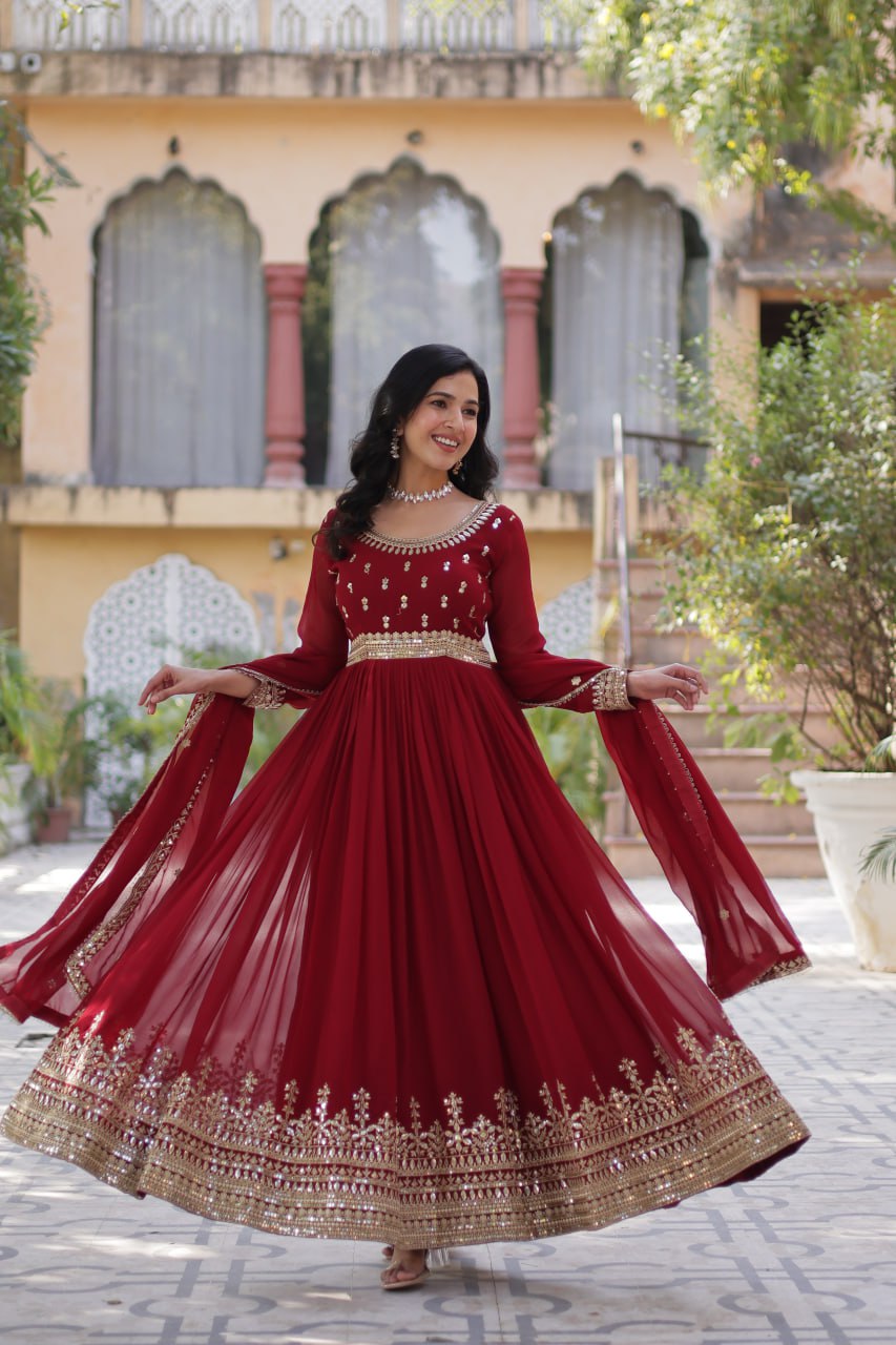 Premium Readymade Gown with Dupatta Set