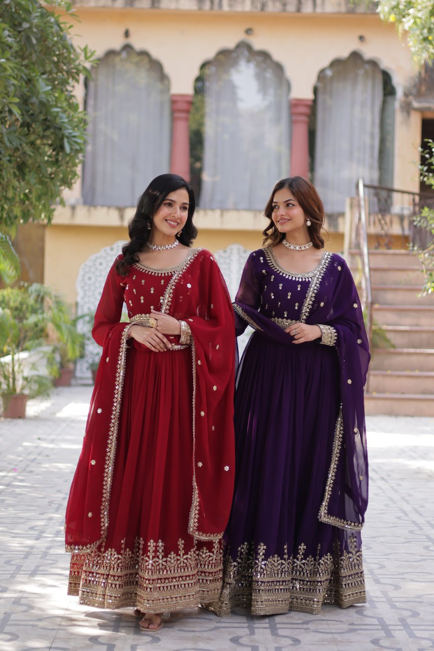 Premium Readymade Gown with Dupatta Set