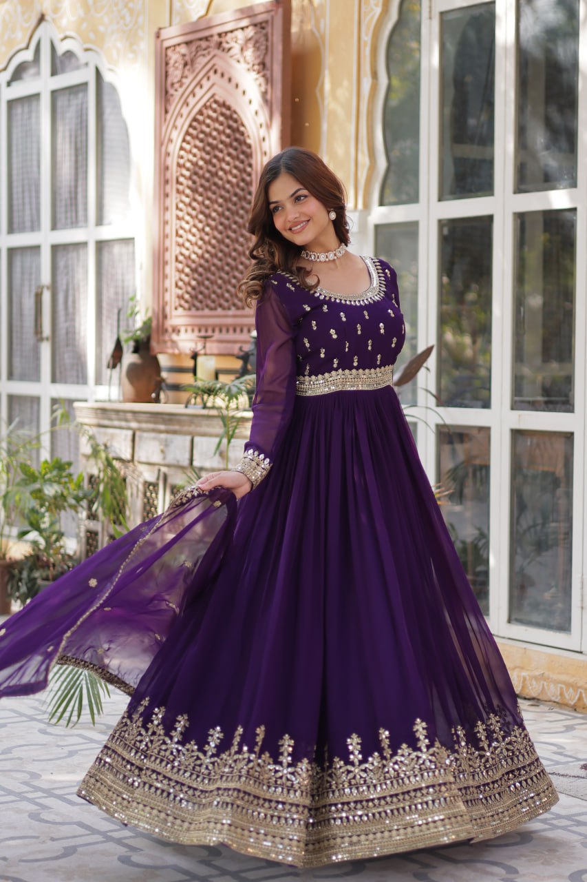Premium Readymade Gown with Dupatta Set