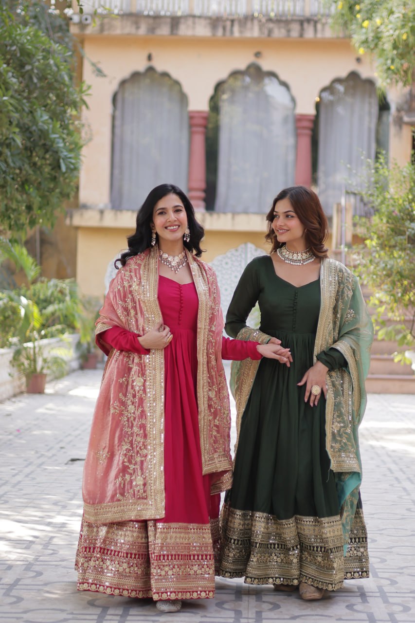 Premium Readymade Gown with Dupatta Set