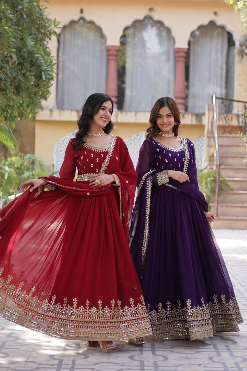 Premium Readymade Gown with Dupatta Set