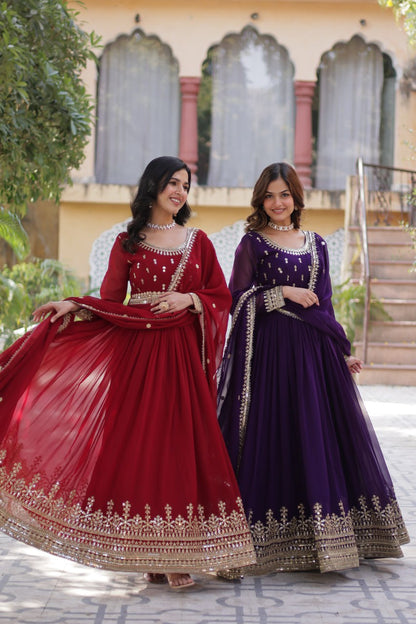 Premium Readymade Gown with Dupatta Set