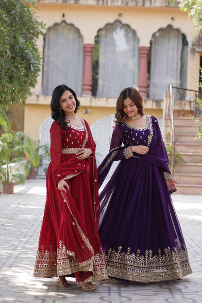 Premium Readymade Gown with Dupatta Set